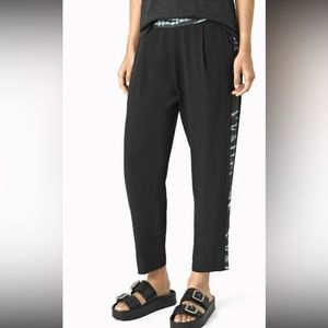 AllSaints Womens Misty Tye Trouser Pants Silk Tie Dye Trim US 2 Small NWT